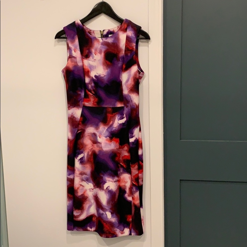 Calvin Klein watercolor print dress